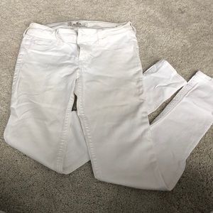 Hollister white skinny jeans